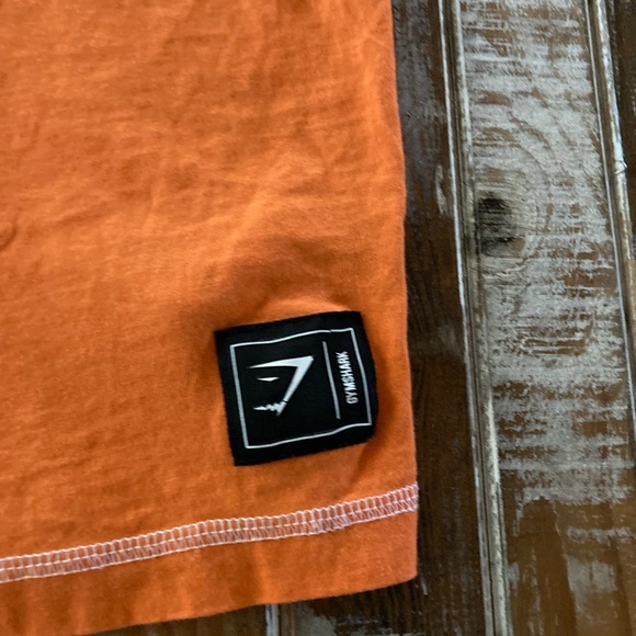 Gymshark Orange Sleeveless Tank with Black Logo Patch - Picture 3 of 4
